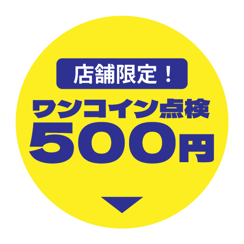 ワンコイン点検500円