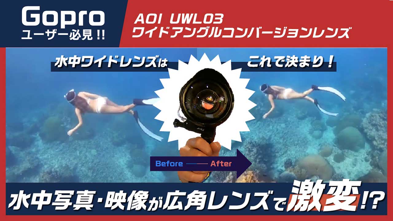 【GoProユーザー必見】広角レンズで激変！GoProでダイナミックな水中撮影を！